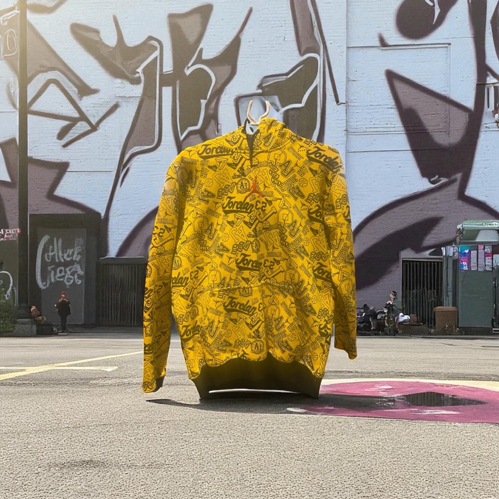 Nike Yellow Graphic youth  hoodie